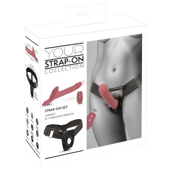 You2Toys - Strap-On Vibrator Set (Black-Mauve)