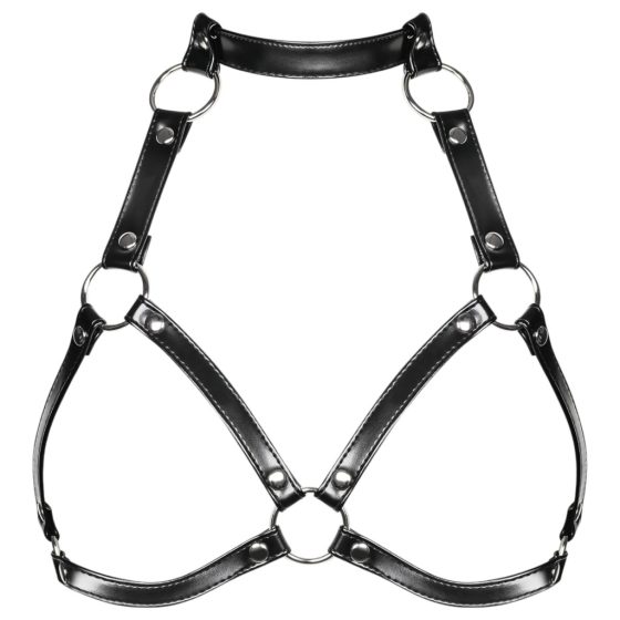 Obsessive A740 - Decorative Body Harness with Choker (Black) - S-L