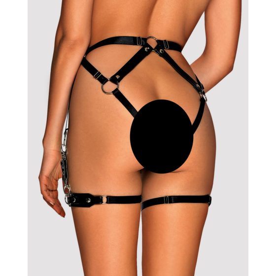 / Obsessive A762 - Buckle ornament body harness bottom (black) - S-L
