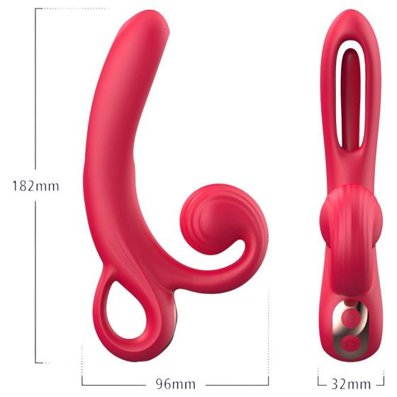 Sweet Play - Tongue Vibrator with Clitoral Arm (red)