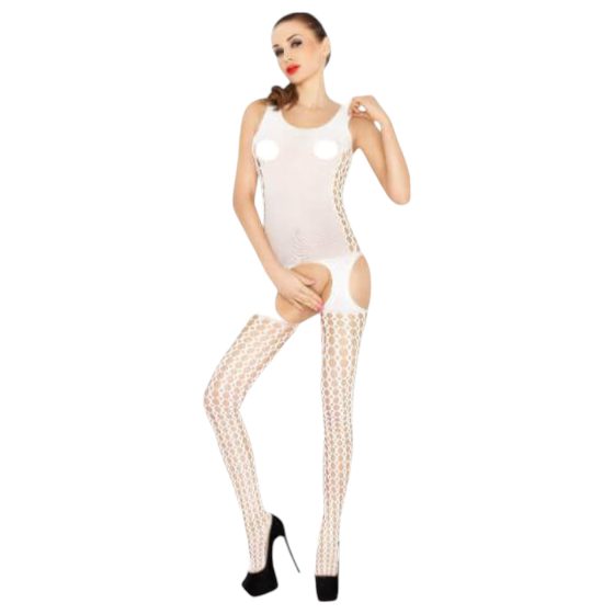 Passion BS029 - Side-Cut Fishnet Set (White) - S-L