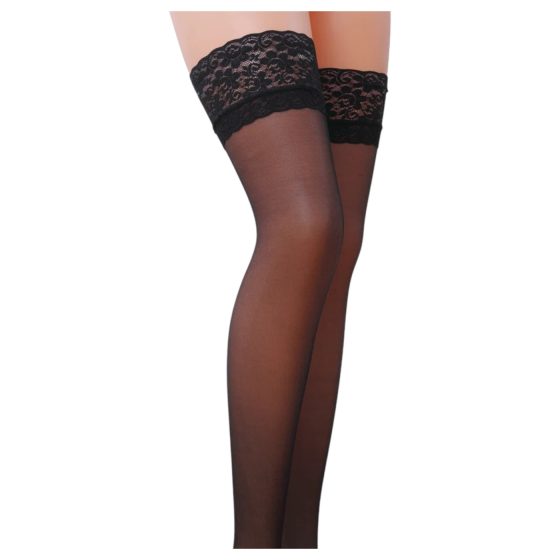 Passion ST003 - Lace Thigh Highs (Black)