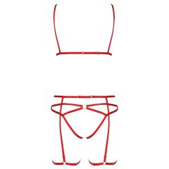   Passion Magali - Decorative Body Harness Set - 3 Pieces (Red)