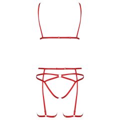   Passion Magali - Decorative Body Harness Set - 3 Pieces (Red)