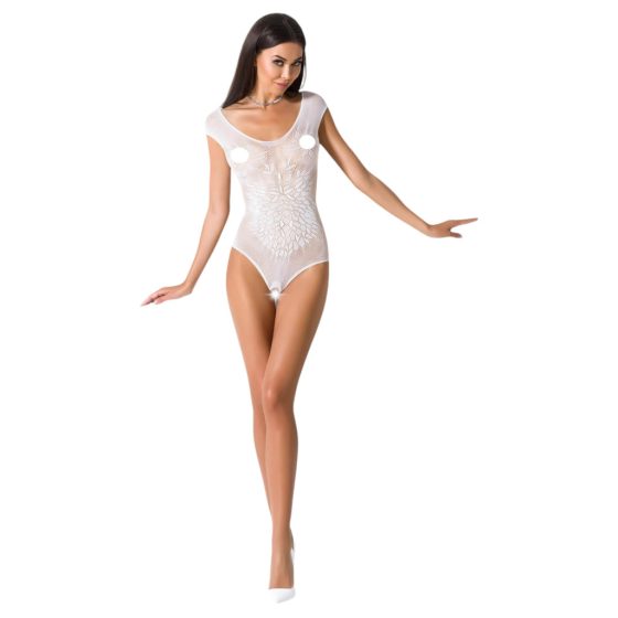 Passion BS064 - Open Net Bodysuit (White) - S-L