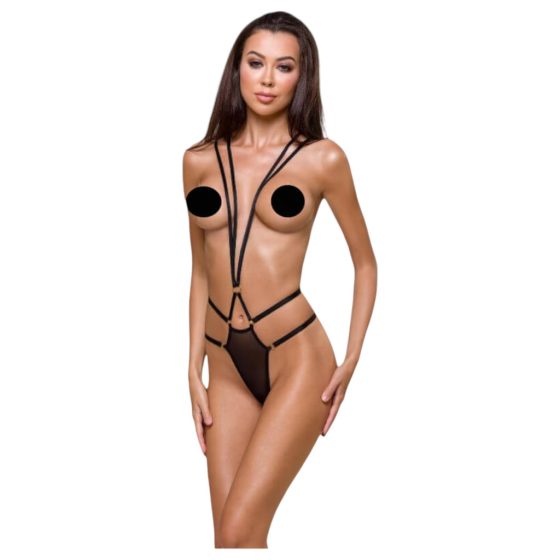 Passion Devil Cherry - Metal Ring Bodysuit (Black)