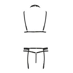 Passion Devil Shelly - Lace Bodysuit Lingerie Set (Black)