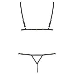   Passion Devil Solon - Lace Decorative Body Harness and Bra Set (Black)