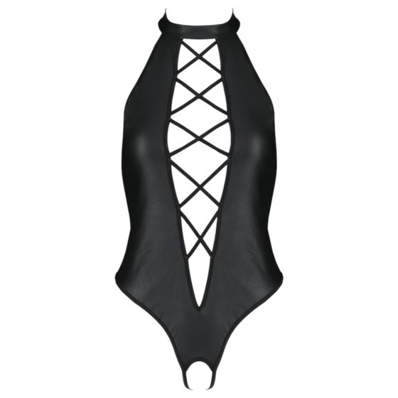 Passion Nancy - Open Cross-Strap Bodysuit (Black)