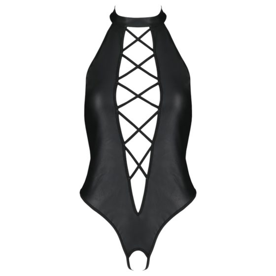 Passion Nancy - Open Cross-Strap Bodysuit (Black)