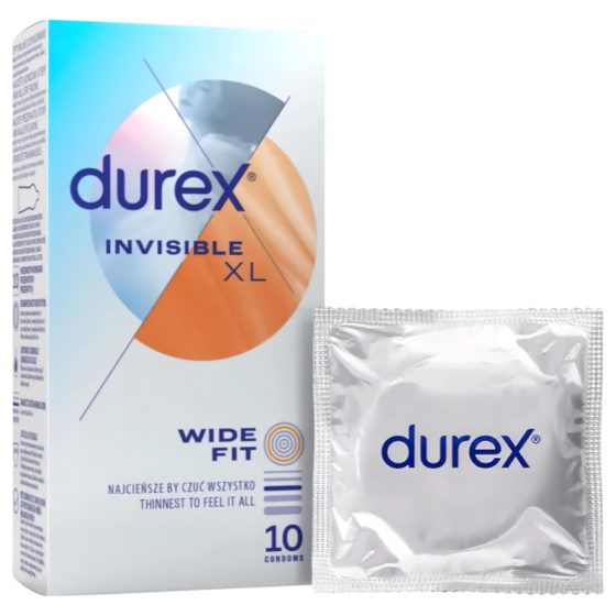 Durex Invisible XL - Extra Large Condoms (10 pieces)