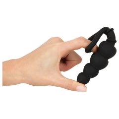   Feel the Magic Shiver - Heart-Shaped Anal Dildo (Black) - Eco Packaging