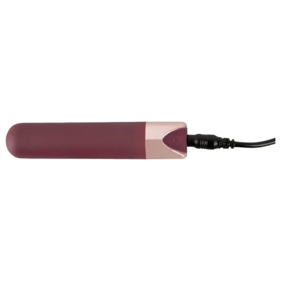 Magic Shiver Rechargeable Wand Vibrator (Burgundy) - Eco Packaging