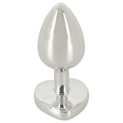 Magic Shiver - metal anal plug with gem (blue)