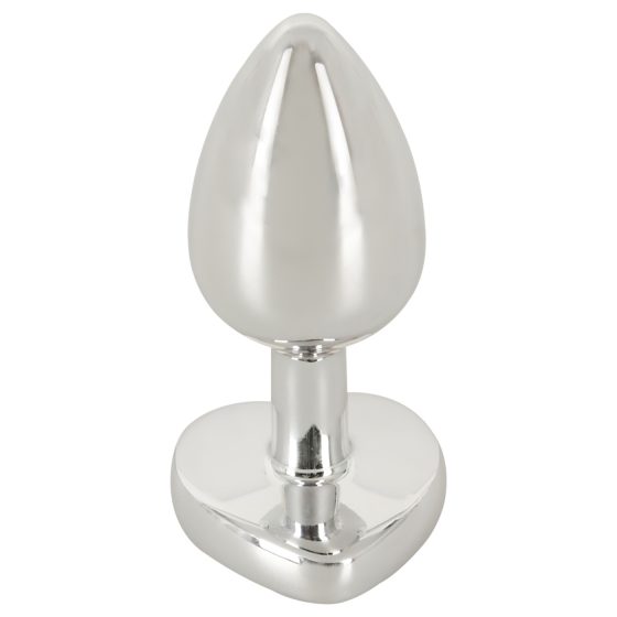 Magic Shiver - metal anal plug with gem (blue)