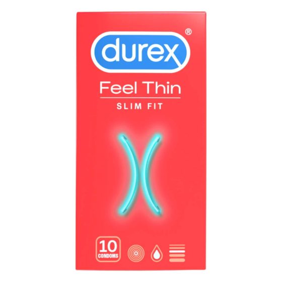 Durex Feel Thin Slim Fit - Real Feel Condoms (10 pack)