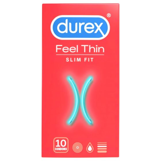 Durex Feel Thin Slim Fit - Real Feel Condoms (10 pcs)