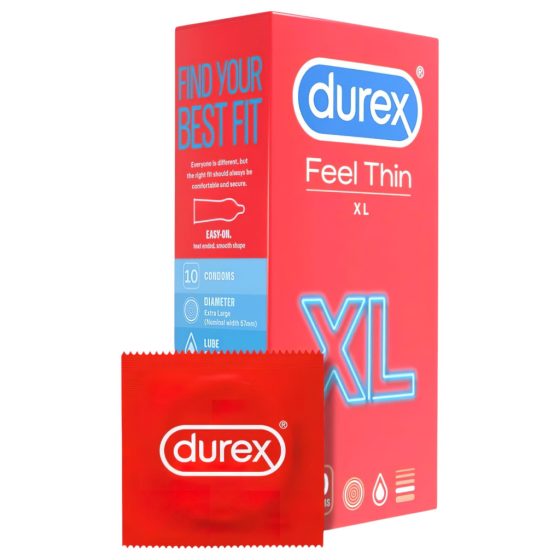 Durex Feel Thin XL - Real Feel Condoms (10 pack)