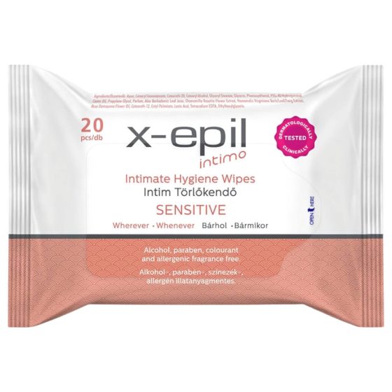 X-Epil Intimo Sensitive - Intimate Wipes (20 pcs)