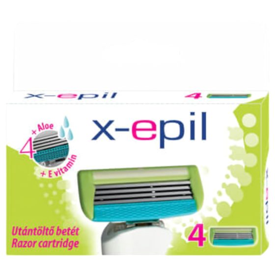 X-Epil Women's Razor Blades 4-Blade (4 Pack)