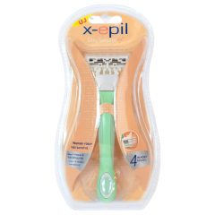   X-Epil Silky Smooth - Women's Razor with Replaceable Head (4-Blade)