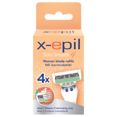   X-Epil Silky Smooth - Women's 4-Blade Razor Refills (4-Pack)