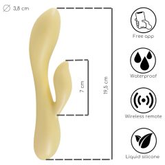 Desirel Desire Dew - smart, clitoral-arm vibrator (yellow)