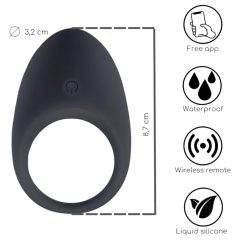 Desirel Halo - Smart Vibrating Penis Ring (Black)