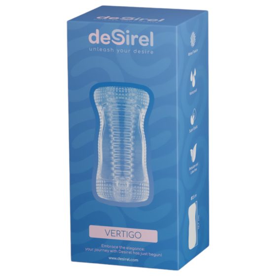 Desirel Vertigo - masturbator with ribbed inner surface (transparent)