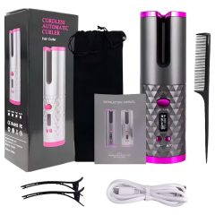 CAC - Cordless Hair Curler Set (Grey-Pink)