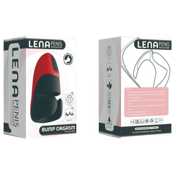 Lonely Lena - vibrating-squeezing masturbator (black-red)