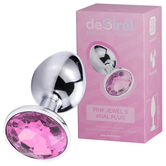 Desirel Pink Jewel S - Anal Plug (Silver-Pink)