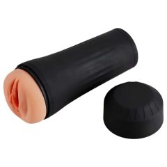   Desirel True Touch - Lifelike Vibrating Masturbator in Case (Natural-Black)