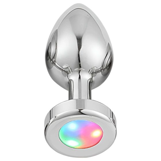 Desirel GlowPlug - Light-Up Anal Plug - Small (Silver)