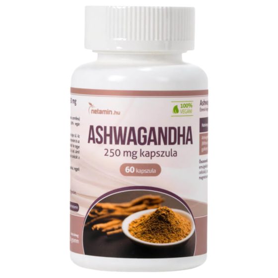 Netamin Ashwagandha 250mg - Dietary Supplement Capsules (60pcs)