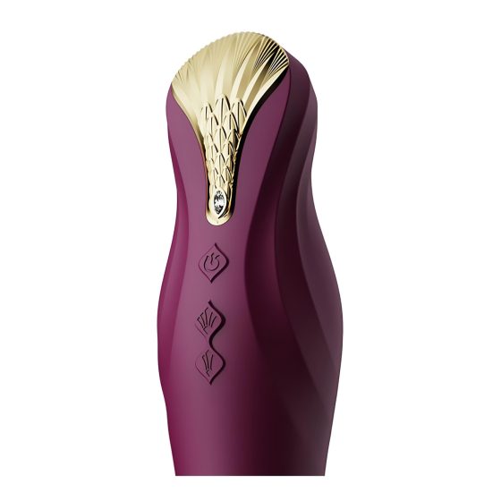 ZALO King - Rechargeable, Waterproof, Thrusting Vibrator (Purple)