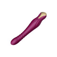   ZALO King - Rechargeable, Waterproof, Thrusting Vibrator (Purple)