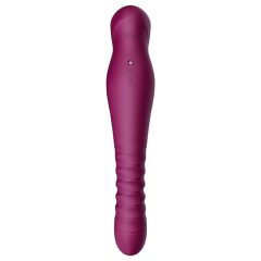   ZALO King - Rechargeable, Waterproof, Thrusting Vibrator (Purple)