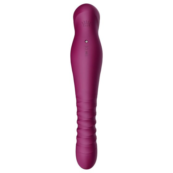 ZALO King - Rechargeable, Waterproof, Thrusting Vibrator (Purple)