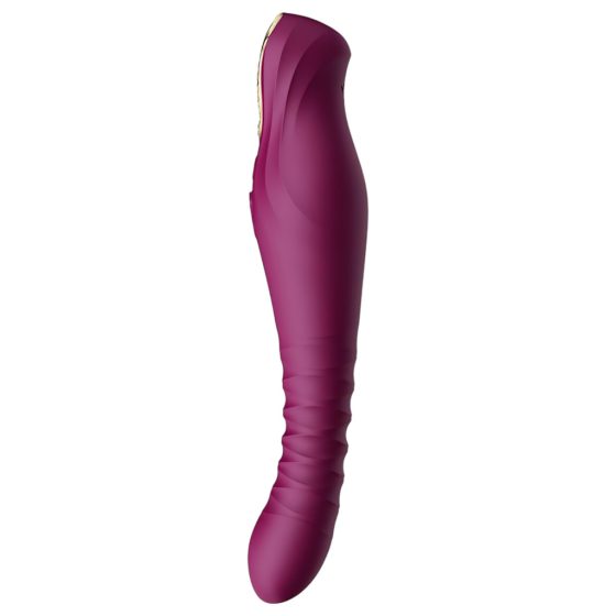 ZALO King - Rechargeable, Waterproof, Thrusting Vibrator (Purple)