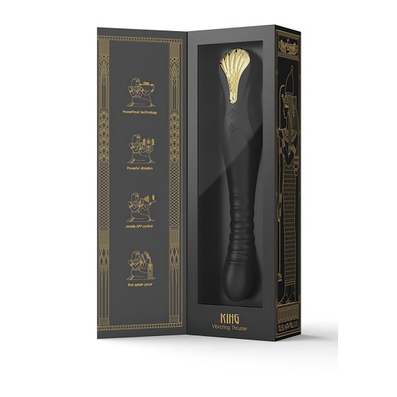 ZALO King - Rechargeable Waterproof Thrusting Vibrator (Black)