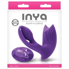   Inya Bump-N-Grind - Radio-Controlled, Warming 2-in-1 Clitoral Vibrator (Purple)