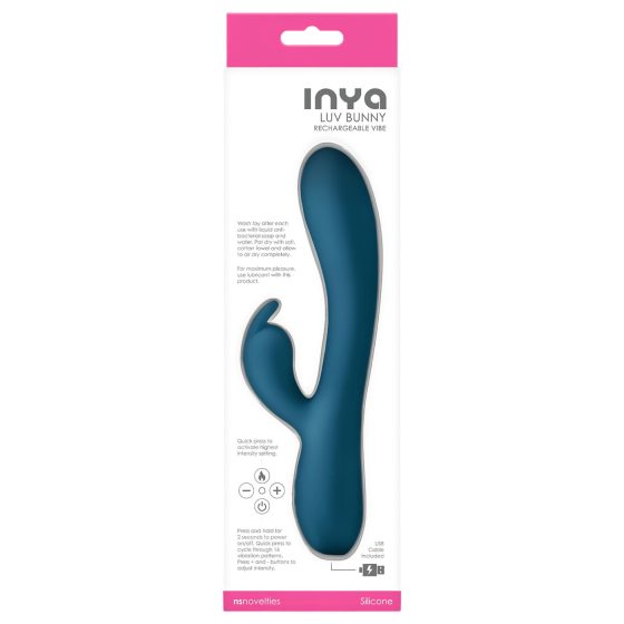 Inya Luv Bunny - Rechargeable Clitoral Rabbit Vibrator (Turquoise)