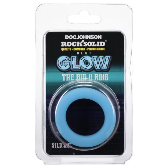 Doc Johnson The Big O - Glow-in-the-Dark Penis Ring (Blue)