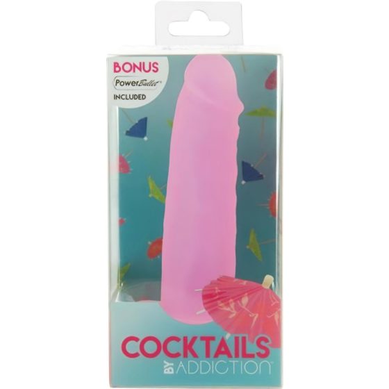 Addiction Cocktails - Silicone Dildo with Base (Pink)