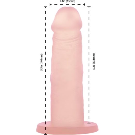 Addiction Cocktails - suction cup, silicone dildo (peach)