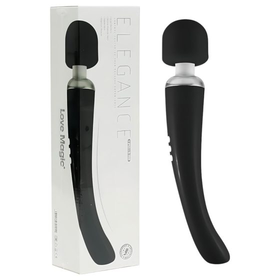 Elegant Love Magic Wand - Rechargeable Massager Vibrator (Black)