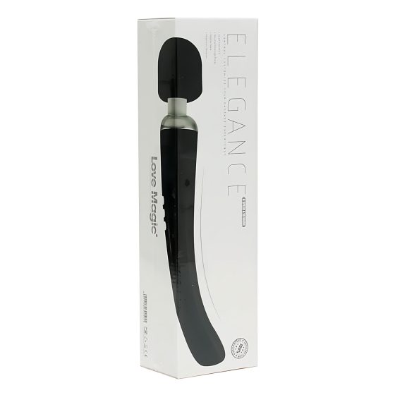 Elegant Love Magic Wand - Rechargeable Massager Vibrator (Black)