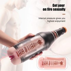 Lonely - Lifelike Fleshlight in Beer Bottle (Natural-Black)