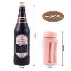 Lonely - Lifelike Fleshlight in Beer Bottle (Natural-Black)